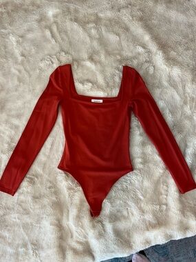 Aritzia Long-Sleeve Square-Neck One-Piece Bodysuit